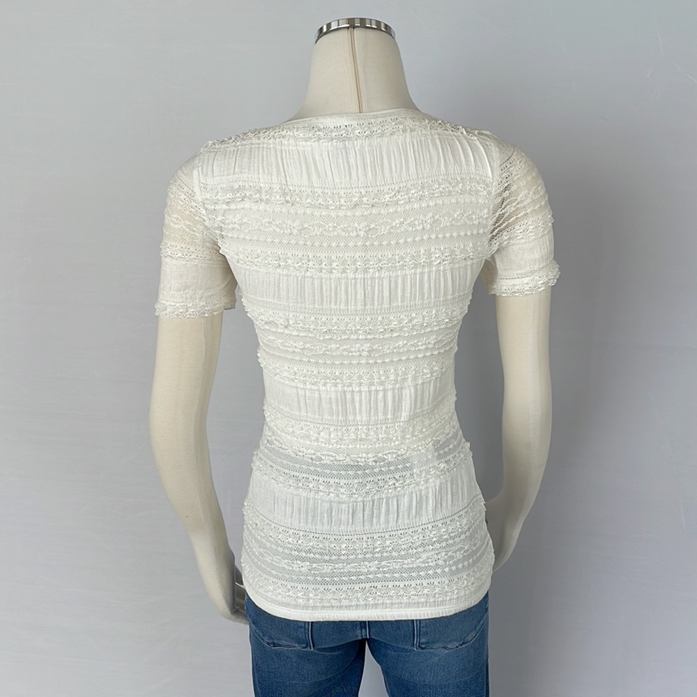 WHBM Lace Top Stretchy Ecru XX Small - Picture 11 of 15